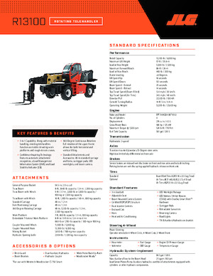 Manipuladoras telescópicas con vehículo superpuesto JLG R13100