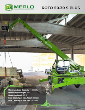 Manipuladoras telescópicas con vehículo superpuesto Merlo Roto 50.30 S Plus