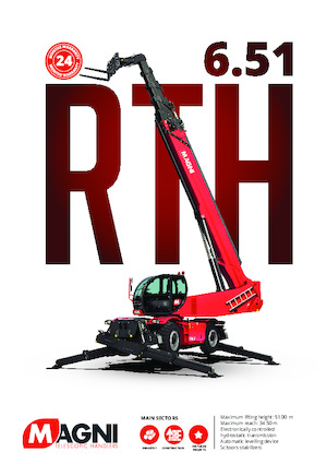 Manipuladoras telescópicas con vehículo superpuesto MAGNI RTH 6.51 SH
