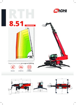 Manipuladoras telescópicas con vehículo superpuesto MAGNI RTH 8.51