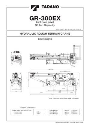 Grúas  RT Tadano GR-300EX-3