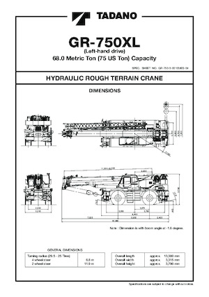 Grúas  RT Tadano GR-750XL-3