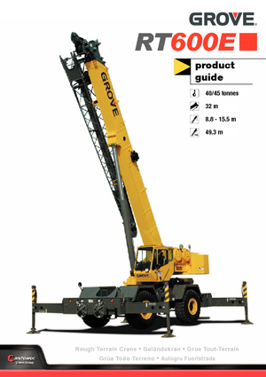 Grúas  RT Grove RT 600 E