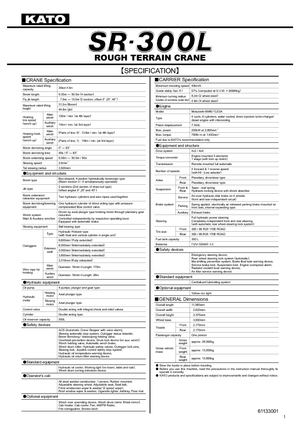 Grúas  RT Kato SR 300 L 4x4