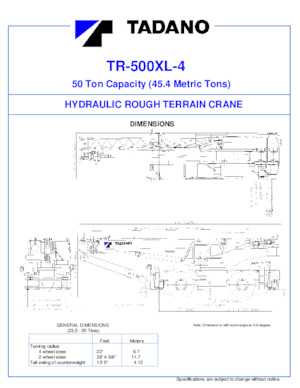 Grúas  RT Tadano TR-500XL-4