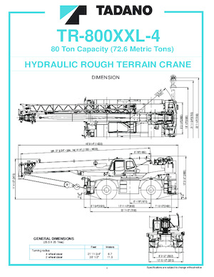 Grúas  RT Tadano TR-800XXL-4