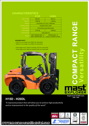 Carretillas elevadoras todo terreno Mast Explorer H 20 DL