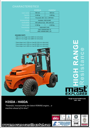 Carretillas elevadoras todo terreno Mast Explorer H 35 DA