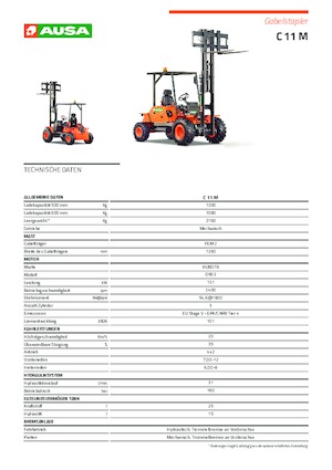 Carretillas elevadoras todo terreno Ausa C 11 M
