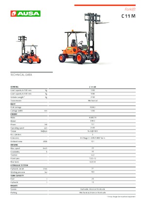 Carretillas elevadoras todo terreno Ausa C 11 M