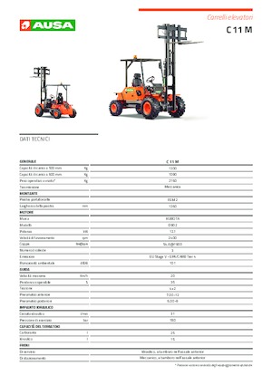 Carretillas elevadoras todo terreno Ausa C 11 M