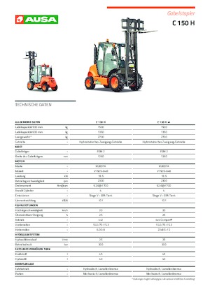 Carretillas elevadoras todo terreno Ausa C 150 H