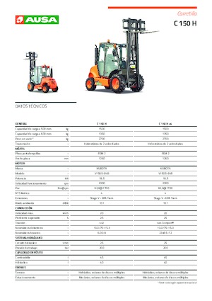 Carretillas elevadoras todo terreno Ausa C 150 H