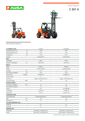 Carretillas elevadoras todo terreno Ausa C 251 H x2