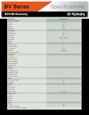 Rotoempacadoras Kubota BV4160 Econo