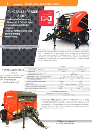 Rotoempacadoras Ursus Z 597