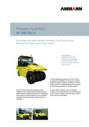 Rodillos de neumáticos Ammann AP 240 T2