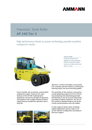 Rodillos de neumáticos Ammann AP 240 T3