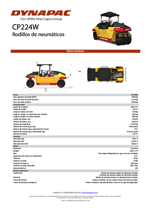 Rodillos de neumáticos Dynapac CP 224 W