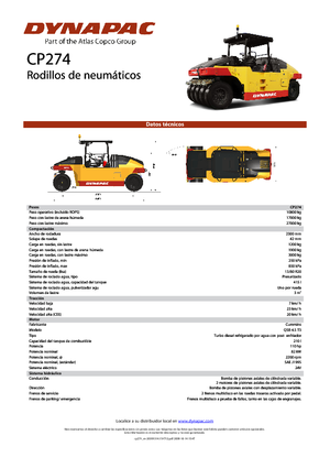 Rodillos de neumáticos Dynapac CP 274