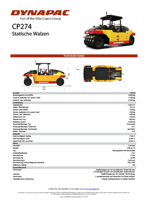 Rodillos de neumáticos Dynapac CP 274