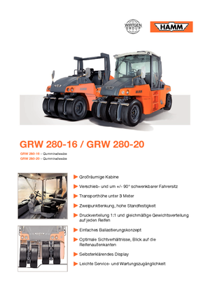 Rodillos de neumáticos Hamm GRW 280-16