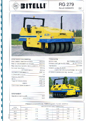 Rodillos de neumáticos Bitelli RG 279