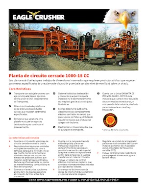 Plantas de reciclaje de escombros Eagle Crusher 1000-15 CC