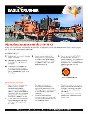 Plantas de reciclaje de escombros Eagle Crusher 1400-45 CV