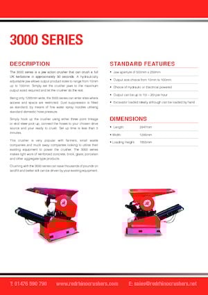 Plantas de reciclaje de escombros Red Rhino 3000 series