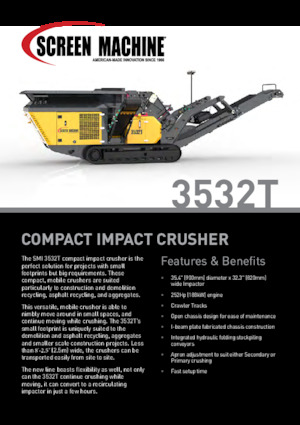 Plantas de reciclaje de escombros Screen Machine Industries  3532T