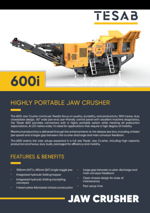 Plantas de reciclaje de escombros Tesab 600i