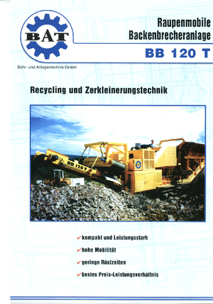 Plantas de reciclaje de escombros BAT BB 120 T