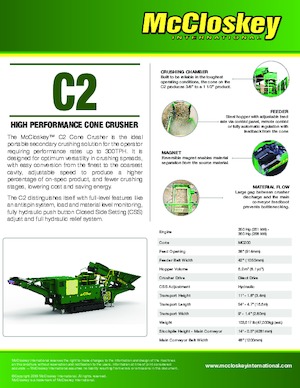 Plantas de reciclaje de escombros McCloskey C2