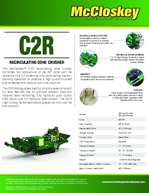 Plantas de reciclaje de escombros McCloskey C2R