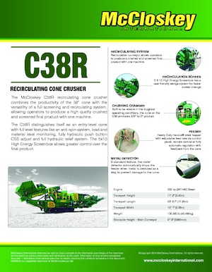 Plantas de reciclaje de escombros McCloskey C38R