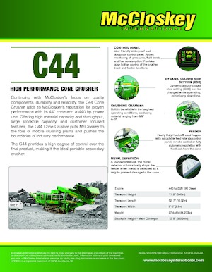 Plantas de reciclaje de escombros McCloskey C44