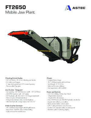 Plantas de reciclaje de escombros Astec FT2650