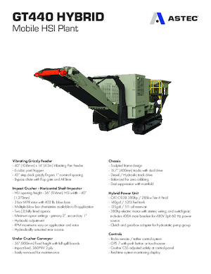 Plantas de reciclaje de escombros Astec GT440
