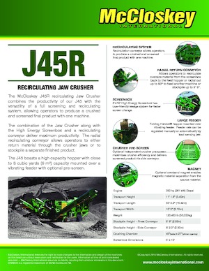 Plantas de reciclaje de escombros McCloskey J45R