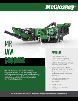 Plantas de reciclaje de escombros McCloskey J4R