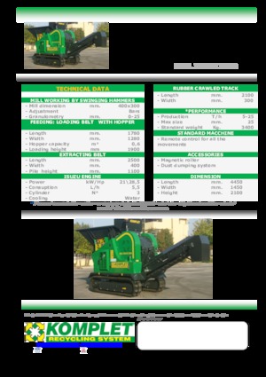 Plantas de reciclaje de escombros Komplet MILL TRACK M 5000 