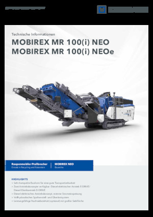 Plantas de reciclaje de escombros Kleemann MR 100i NEO