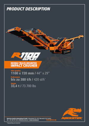 Plantas de reciclaje de escombros Rockster R1100D