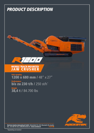 Plantas de reciclaje de escombros Rockster R1200