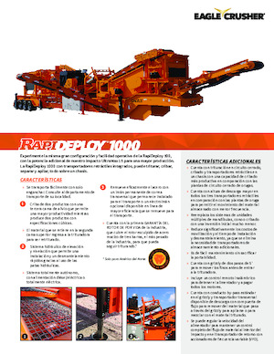Plantas de reciclaje de escombros Eagle Crusher RapiDeploy 1000