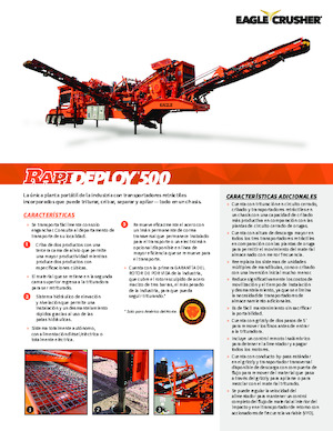 Plantas de reciclaje de escombros Eagle Crusher RapiDeploy 500