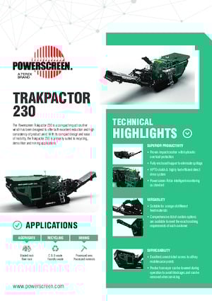 Plantas de reciclaje de escombros Powerscreen Trakpactor 230