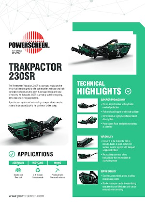 Plantas de reciclaje de escombros Powerscreen Trakpactor 230SR