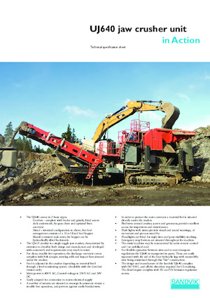 Plantas de reciclaje de escombros Sandvik UJ640E